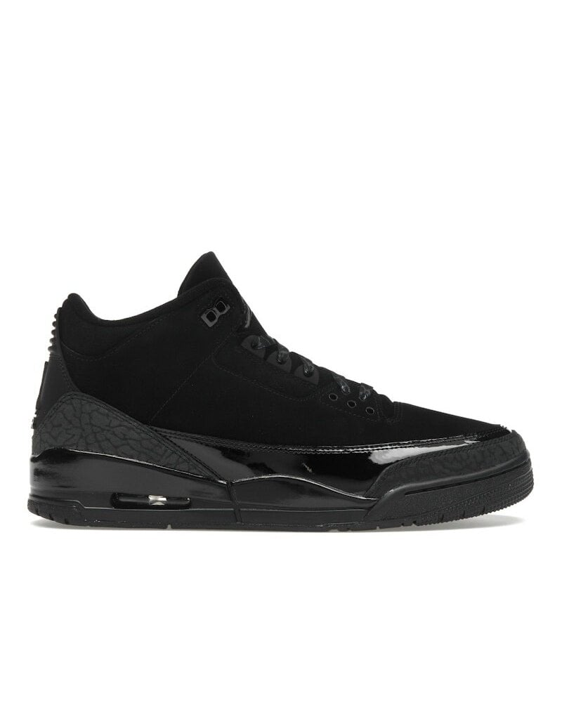 Jordan Mens Air Jordan 3 Retro Black Cat Shoes 10.5 Black